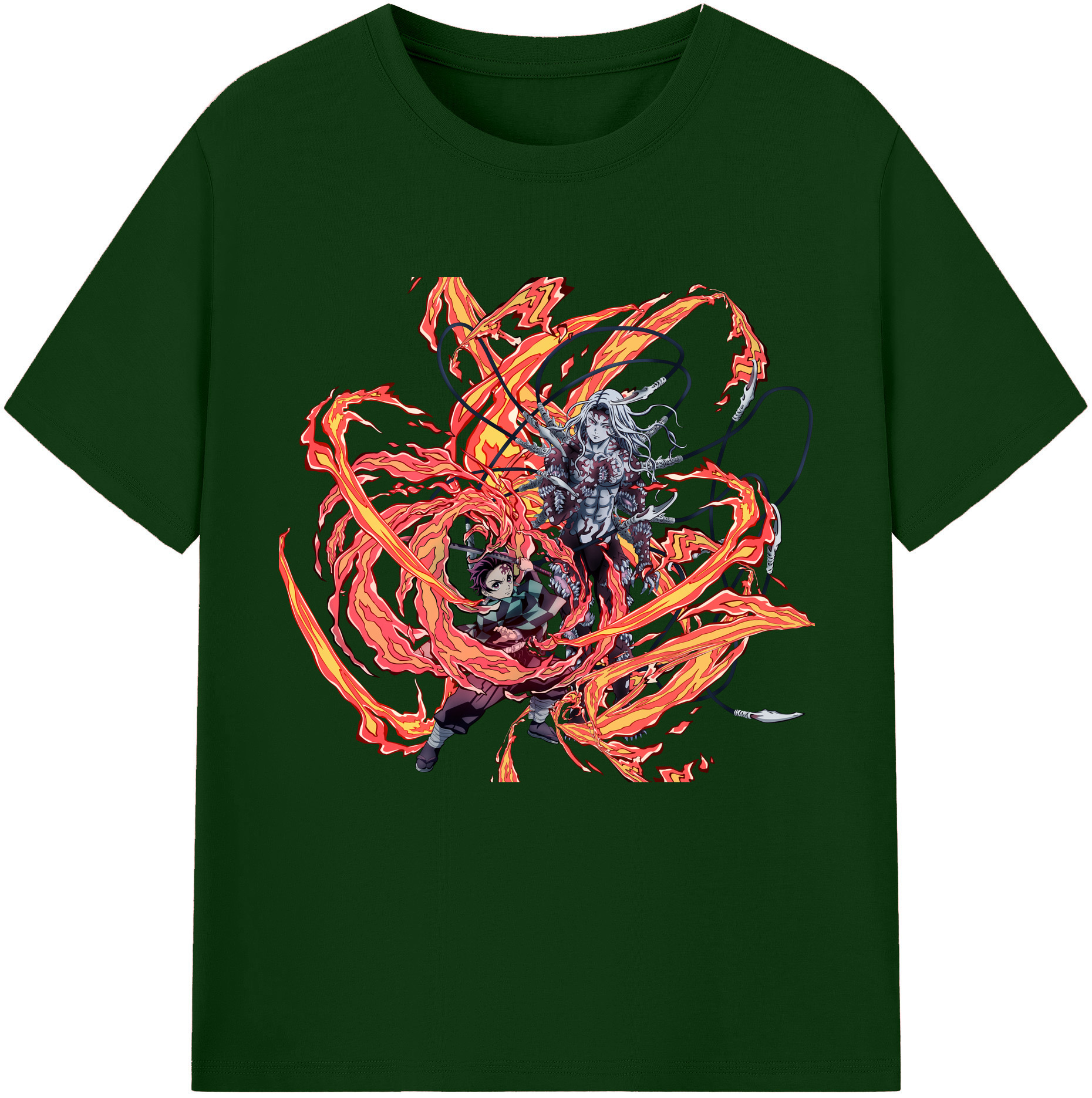 （画像用） 鬼滅の刃 竈門 炭治郎／かまど たんじろう Kamado Tanjirou 綿100％半袖Tシャツ（フロントプリント）